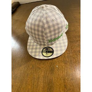 Kid Robot Hat Size 7 1/2 Gray Checkered Cap 59Fifty New Era Cap Limited Edition